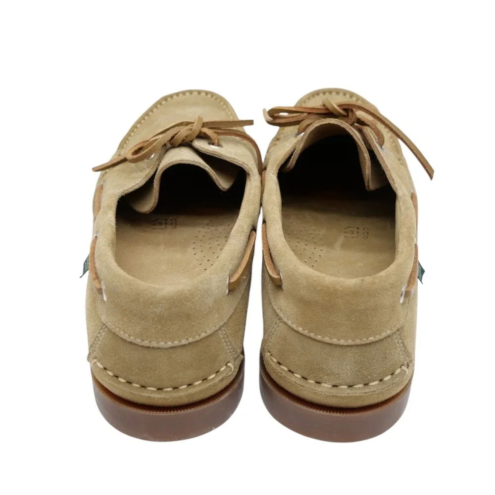 Paraboot Barth Marine Boat Shoes Men UK 9.5 US 10.5 Tan Suede New